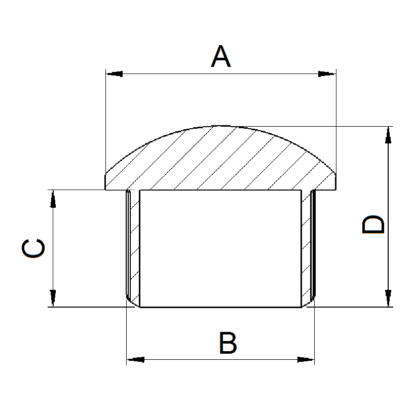 Tube End Plugs - Round Headed