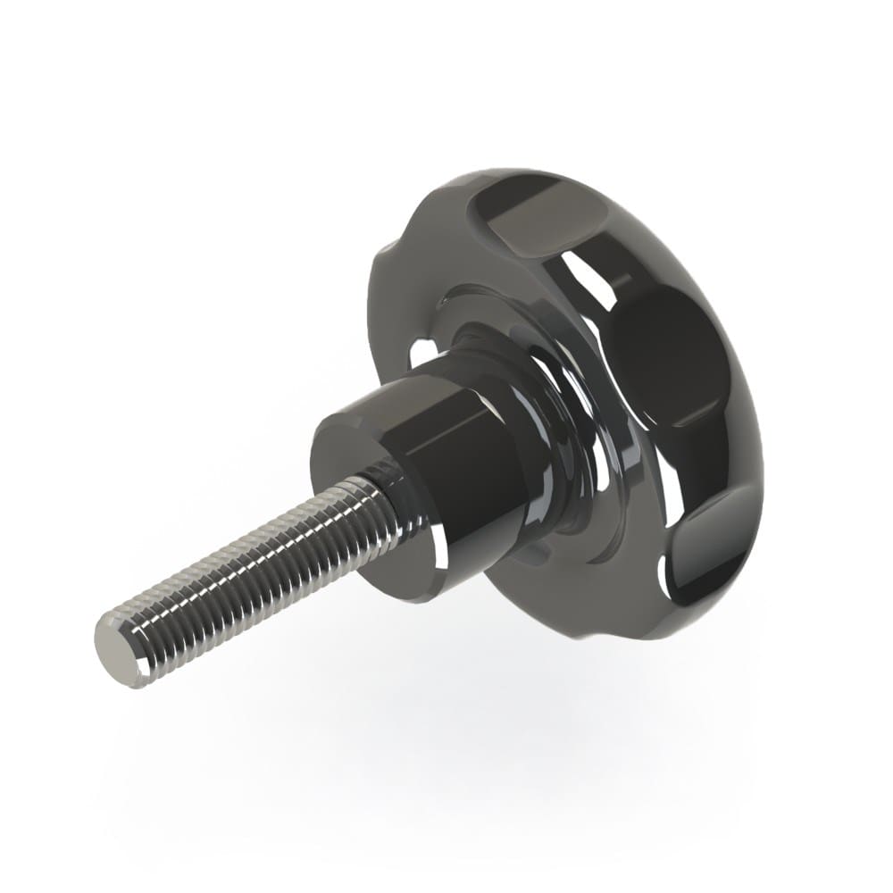 Polished Surface Knob With Threaded Stud