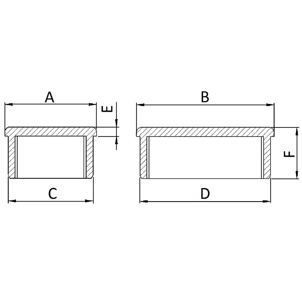 Tube End Plugs - Rectangular